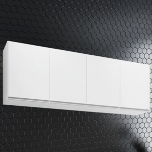 Armario Aereo 4 Portas BP 160 cm Lavinia Branco Eratto Moveis