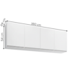 Armario Aereo 4 Portas BP 160 cm Lavinia Branco Eratto Moveis