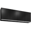 Armario Aereo 4 Portas BP Lavinia 160 cm Preto Eratto Moveis