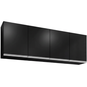 Armario Aereo 4 Portas BP Lavinia 160 cm Preto Eratto Moveis