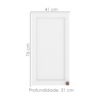 Armario Aereo 41 cm 1 Porta Unna Branco POLIMAN