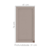 Armario Aereo 41 cm 1 Porta Unna Gris POLIMAN
