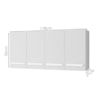 Armario Aereo 4P 120 cm Mara Branco Mobbs