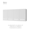 Armario Aereo 4P 120 cm Mara Branco Mobbs