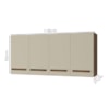 Armario Aereo 4P 120 cm Mara Savana Off White Mobbs