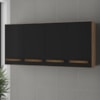 Armario Aereo 4P 120 cm Mara Savana Preto Mobbs