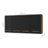 Armario Aereo 4P 120 cm Mara Savana Preto Mobbs
