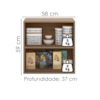 Armario Aereo 58 cm 1 Porta Etna Carvalho Oak Off White POLIMAN