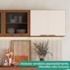 Armario Aereo 80 cm 2 Portas Etna Carvalho Oak Off White POLIMAN