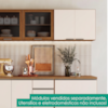 Armario Aereo 80 cm 2 Portas Etna Carvalho Oak Off White POLIMAN
