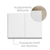 Armario Aereo 80 cm 2 Portas Evidence Branco POLIMAN