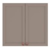 Armario Aereo 80 cm 2 Portas Unna Gris POLIMAN