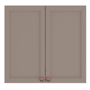 Armario Aereo 80 cm 2 Portas Unna Gris POLIMAN