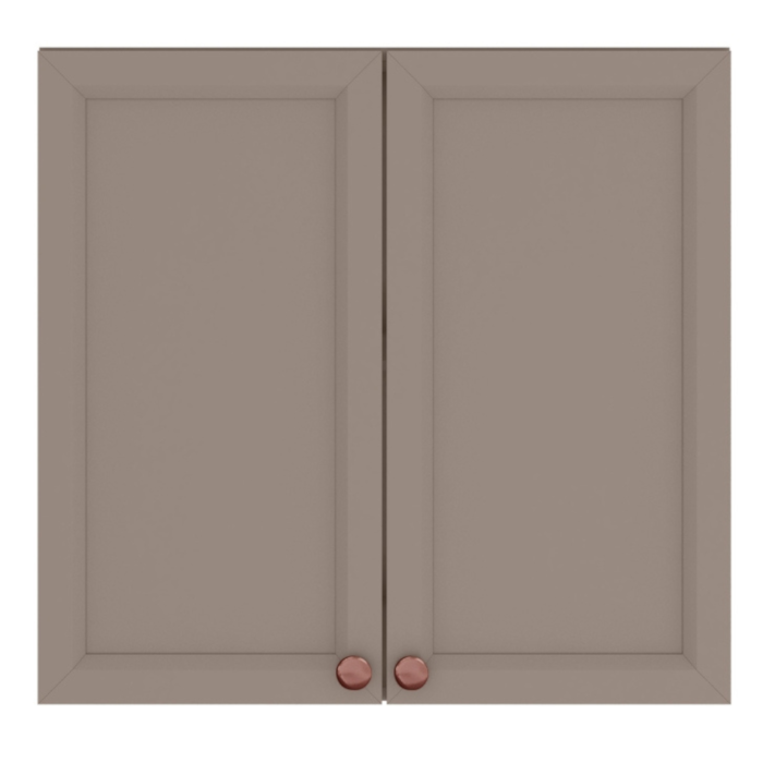 Armario Aereo 80 cm 2 Portas Unna Gris POLIMAN