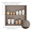Armario Aereo 80 cm 2 Portas Unna Gris POLIMAN