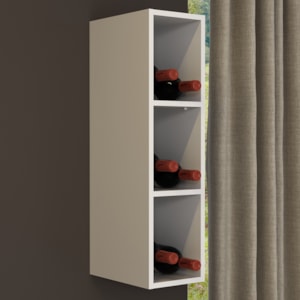 Armario Aereo Adega 3 Nichos 20 cm MDF CZ3318 Branco Tecno Mobili