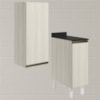 Armario Aereo Balcao 1 Porta 30cm MDF Kali Bianco Toq Bianco Toq Nicioli