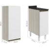 Armario Aereo Balcao 1 Porta 30cm MDF Kali Bianco Toq Branco Uv Nicioli