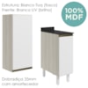 Armario Aereo Balcao 1 Porta 30cm MDF Kali Bianco Toq Branco Uv Nicioli