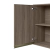 Armario Aereo Balcao 1 Porta 30cm MDF Kali Carvalho Toq Carvalho Toq Nicioli