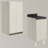 Armario Aereo Balcao 1 Porta 40cm MDF Kali Bianco Toq Bianco Toq Nicioli