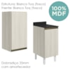 Armario Aereo Balcao 1 Porta 40cm MDF Kali Bianco Toq Bianco Toq Nicioli