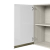 Armario Aereo Balcao 1 Porta 40cm MDF Kali Bianco Toq Branco Uv Nicioli
