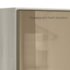 Armario Aereo Balcao 1P Vidro 40cm MDF Kali Bianco Toq Bianco Toq Nicioli