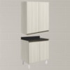 Armario Aereo Balcao 2 Portas 60cm MDF Kali Bianco Toq Bianco Toq Nicioli