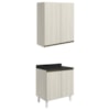 Armario Aereo Balcao 2 Portas 70cm MDF Kali Bianco Toq Bianco Toq Nicioli
