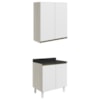 Armario Aereo Balcao 2 Portas 70cm MDF Kali Bianco Toq Branco Uv Nicioli