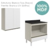 Armario Aereo Balcao Forno 80cm MDF Kali Bianco Toq Branco Uv Nicioli