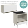 Armario Aereo Balcao Forno MDF Kali Bianco Toq Branco Uv Nicioli