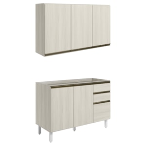 Armario Aereo Balcao Pia 120 cm MDF Kali Bianco Toq Bianco Toq Nicioli Armario Aereo Balcao Pia 120 cm MDF Kali Bianco Toq Bianco Toq Nicioli