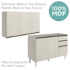 Armario Aereo Balcao Pia 120 cm MDF Kali Bianco Toq Bianco Toq Nicioli