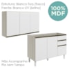 Armario Aereo Balcao Pia 120 cm MDF Kali Bianco Toq Branco Uv Nicioli