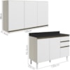 Armario Aereo Balcao Tampo 120cm MDF Kali Bianco Toq Branco Uv Nicioli