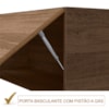 Armario Aereo Basculante 1 Porta 60CM MDF Kali Premium 12203x1 Amendoa Carvalho Rust Nicioli