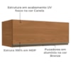 Armario Aereo Basculante 1P 80 cm Maxxi G773 Canela Kappesberg