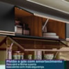 Armario Aereo Basculante 1P 80 cm MDF Proenca Nogueira Carbono Prime Demartez