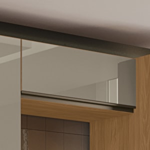 Armario Aereo Basculante 1P Vidro 80 cm Maxxi G770 Kappesberg Canela