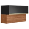 Armario Aereo Basculante 2P 120 cm MDF Proenca Nogueira Carbono Prime Demartez