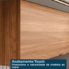 Armario Aereo Basculante 2P 120 cm MDF Proenca Nogueira Carbono Prime Demartez