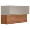 Armario Aereo Basculante 2P 120 cm MDF Proenca Nogueira Nude Prime Demartez