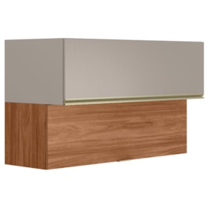 Armario Aereo Basculante 2P 120 cm MDF Proenca Nogueira Nude Prime Demartez