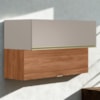 Armario Aereo Basculante 2P 120 cm MDF Proenca Nogueira Nude Prime Demartez