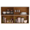 Armario Aereo Basculante 2P 120 cm MDF Proenca Nogueira Nude Prime Demartez