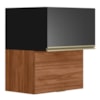 Armario Aereo Basculante 2P 60 cm MDF Proenca Nogueira Carbono Prime Demartez