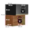Armario Aereo Basculante 2P 60 cm MDF Proenca Nogueira Carbono Prime Demartez