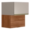 Armario Aereo Basculante 2P 60 cm MDF Proenca Nogueira Nude Prime Demartez